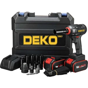 DK5810TS 58V 10AH Kömürsüz Motor Darbeli Çift Vuruş Bijon Somun Sökme Makinesi Matkap Seti 520NM