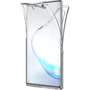 Samsung Galaxy Note 10 Plus 360 Kılıf Şeffaf Silikon Ön Arka