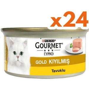 Gourmet Gold Kıyılmış Tavuklu Konserve Kedi Maması 85 gr - (24 Adet)