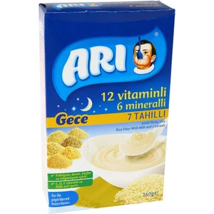Arı Mama 12 Vitaminli 6 Mineralli Sütlü 7 Tahıllı Pirinçli Gece 250 gr