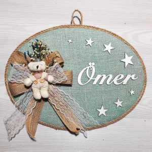 Lora Davet Erkek Bebek Kapı Süsü, Hastane Kapı Süsü, Duvar Süsü (1 Adet) Mavi - 36208