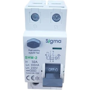 2X32A 300MA Kaçak Akım Rölesi Sigma