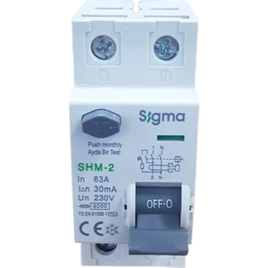 2X63A 30MA Kaçak Akım Rölesi Sigma