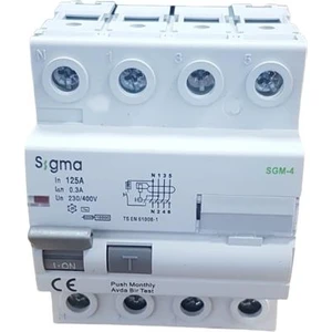 4X125A 300MA Kaçak Akım Rölesi Sigma