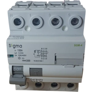 4X125A 30MA Kaçak Akım Rölesi Sigma