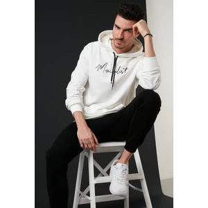 Slim Fit Baskılı Kapüşonlu Kanguru Cepli Pamuklu Sweat Erkek Sweat 5414019