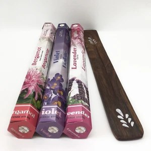 Tütsü 3 Çeşit Bergamot, Menekşe, Lavanta ve Ahşap Tütsü Tutacağı Tütsülük
