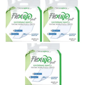 Flexilife Kaydırmaz Bantlı Yatak Koruyucu 60X90 cm 30'lu 3 Paket