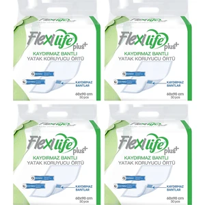Flexilife Kaydırmaz Bantlı Yatak Koruyucu 60X90 cm 30'lu 4 Paket