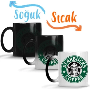 Baskı Dükkanı Starbucks Sihirli Kupa Bardak Porselen