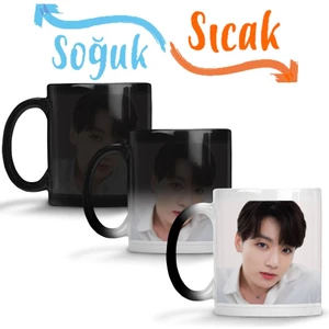 Baskı Dükkanı Bts Jungkook Sihirli Kupa Bardak Porselen