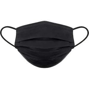 50 Adet Siyah (Telli- 3 Katlı -Lastikli ) Cerrahi Maske