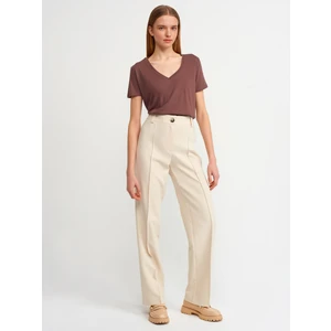 3470 V Yaka Basic T-Shirt-K.kahve