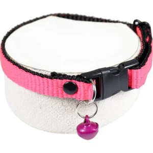Neon Zilli Kedi Boyun Tasması Pembe Renk