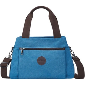 Bayan Vintage Orta Kanvas Omuz Çantası Messenger Cüzdan (Yurt Dışından)
