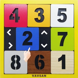 Karıştır Kaydır Sırala Yapboz Eğitici Puzzle Renkli Montessori Ahşap Oyuncak