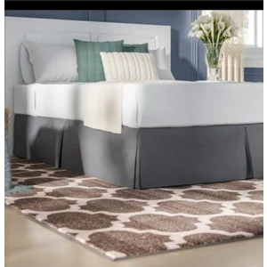 Gri Renk Pamuk Yan ve Kenar Yırtmaçlı Baza Eteği