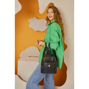 Pierre Cardin 05PO22Y1553-P S Kadın Print Siyah Sırt Çantası