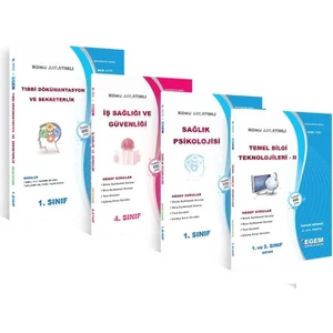 Egem Eğitim Yayınları AÖF Tıbbi Dokümantasyon ve Sekreterlik 1. Sınıf 2 Dönem (Bahar) Konu Anlatımlı Soru Bankası.