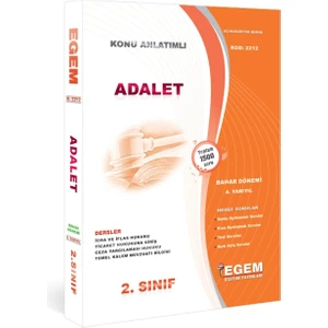 Egem Eğitim Yayınları AÖF Adalet 2..sınıf 4.. Yarıyıl Bahar Dönemi Konu Anlatımlı Soru Bankası (Ciltli)