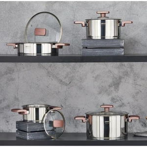 Enio 8 Parça Tencere Seti Rose Gold ENİ-8620
