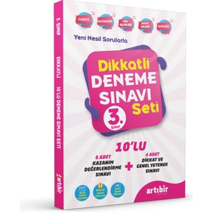 Artıbir Yayınları 3. Sınıf Dikkatli Deneme Sınavı Seti
