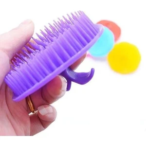 Yuvarlak Plastik Saç Yıkama-Kaşıma Tarağı_