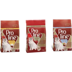 Pro Line Proline Tavuklu, Balıklı, Kuzu Etli Yetişkin Kedi Maması Seti 1.5 kg x 3 Adet