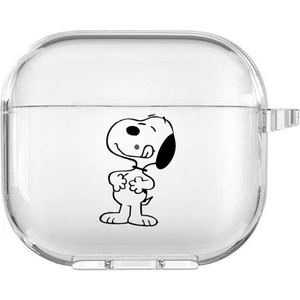 Apple Airpods 3. Nesil Uyumlu Snoopy Dog Desenli Premium Silikonlu Şeffaf Airpods Kılıfı