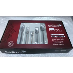 Çubuk 77 Parça 12 Kişilik Kaşık Çatal Bıçak Servis Li Set