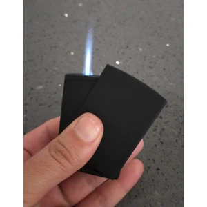 Yana Kaydırmalı Çakmak Turbo/pürmüzlü/rüzgar Kesen Gazlı (Siyah)