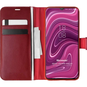 Reeder P13 Blue Plus 2022 Kılıf Delux Leather Wallet Kırmızı