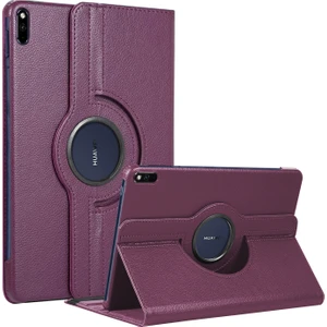 Huawei Matepad 11 Kılıf 360 Rotating Stand Deri Mor