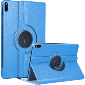 Huawei Matepad 11 Kılıf 360 Rotating Stand Deri Mavi