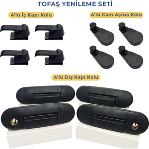 Tofaş Doğan, Kartal, Şahin, Murat 131 - Kapı ve Cam Kolları - 12'li Set