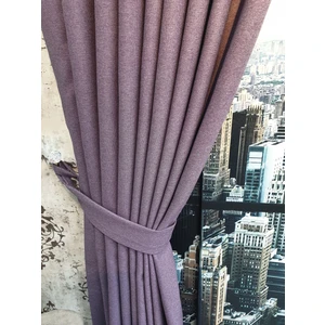 Lüks House Lüks Mor Blackout Keten Karartma Pilesiz Fon Perde En 275. Boy 245.