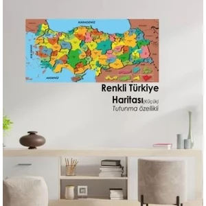 Sihirli Tahta Renkli Türkiye Haritası  118×56