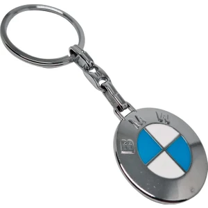 Bmw Anahtarlık 3D Metal Otomobil Anahtarlığı - Krom ve Mine Kaplamalı
