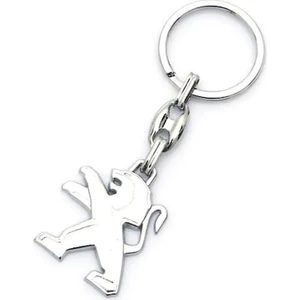 Peugeot Anahtarlık 3D Metal Otomobil Anahtarlığı - Krom Kaplamalı