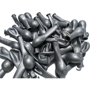 Patladı Gitti 5 Inç Gümüş Mini Balon 10 Adet