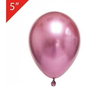 Patladı Gitti 5 Inç Krom Pembe Mini Balon 10 Adet