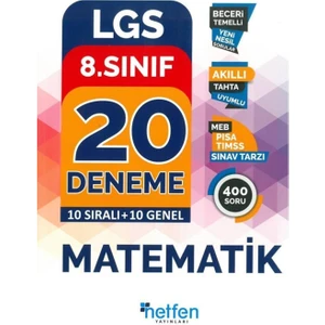 Netfen Yayınları 8. Sınıf LGS Matematik Denemeleri