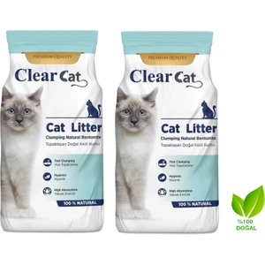 Clear Cat Kokusuz Natural Kedi Kumu 10 kg x 2 Adet