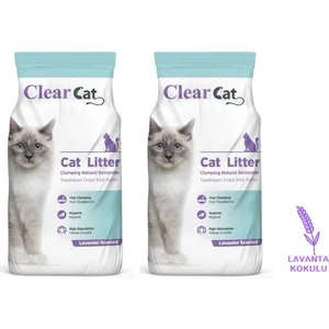 Clear Cat Lavanta Kokulu Kedi Kumu 10 Lt x 2 Adet