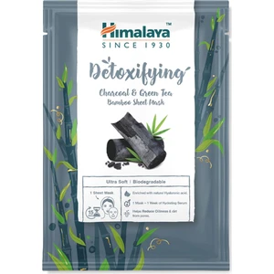 Detox Etkili Kağıt Maske, Aktif Kömür, Yeşil Çay, Hyaluronik Asit, Bambu, Tüm Ciltler, 30 gr