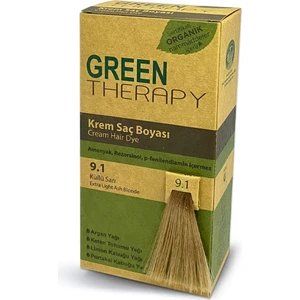 Green Therapy Krem Saç Boyası 9.1 Küllü Sarı