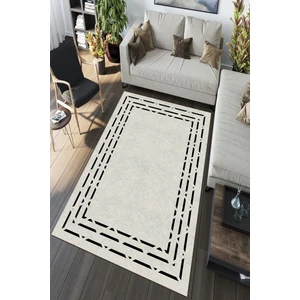 WOOLLY Halı Zigzag Şerit Desenli Halı (Makinada Yıkanabilir Kaymaz Dot Taban) -WL1104