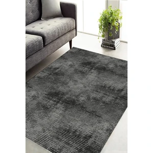WOOLLY Halı Düz Antrasit Gri Halı (Makinada Yıkanabilir Kaymaz Dot Taban) -WL1133