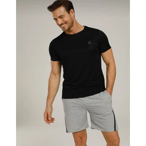 SN220 Siyah Bisiklet Yaka Erkek T-Shirt