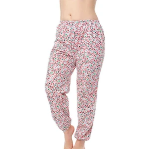 Seher Yıldızı Seher Kadın Uzun Tek Alt Pijama Çiçek Desenli Kışlık Battal Boy -3 Adet